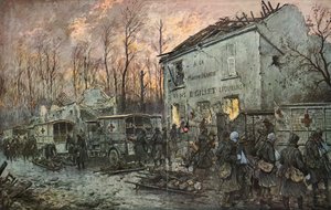 「戦争中の自動車」 作： Georges Bertin Scott